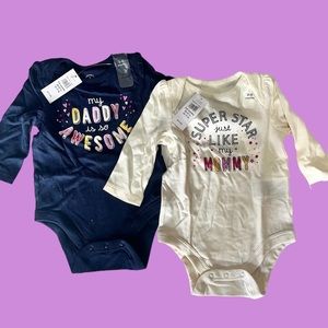 Gap Baby Mommy and Daddy Bodysuit BNWT 3-6
